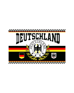 Fahne DEUTSCHLAND MIT LORBEERKRANZ 150 x 250cm