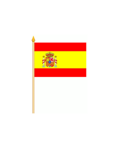 Stockfahne SPANIEN MIT WAPPEN