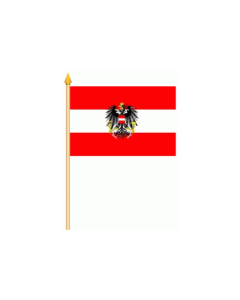 Stockfahne ÖSTERREICH MIT WAPPEN