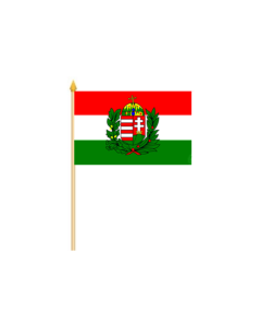 Stockfahne UNGARN MIT WAPPEN